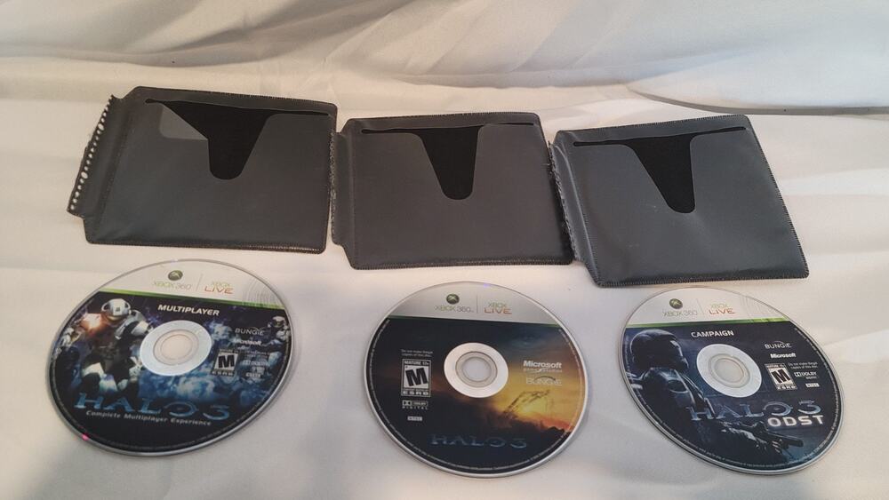 Halo 3 + Halo 3 ODST Campaign Multiplayer 3 Disc Lot Xbox 360 No Cases